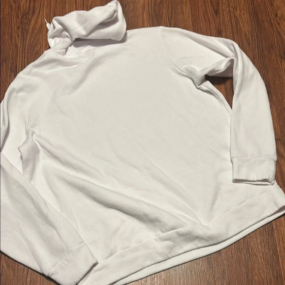 Adidas Golf Classic White Hoodie with Black Emblem